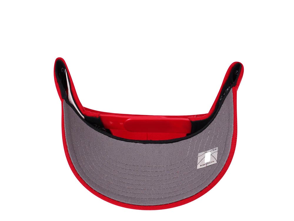 Mitchell & Ness Atlanta Hawks Team Ground Red Line Solid Flex Snapback Hat