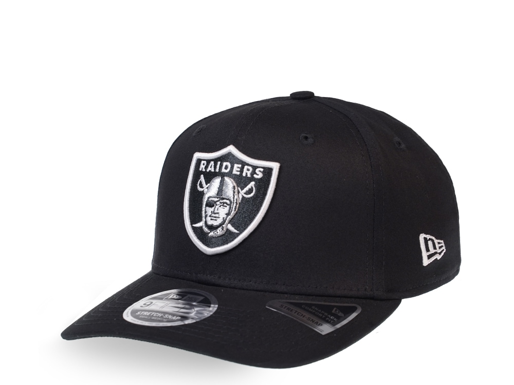 New Era Oakland Raiders Black 9Fifty Stretch Snapback Hat
