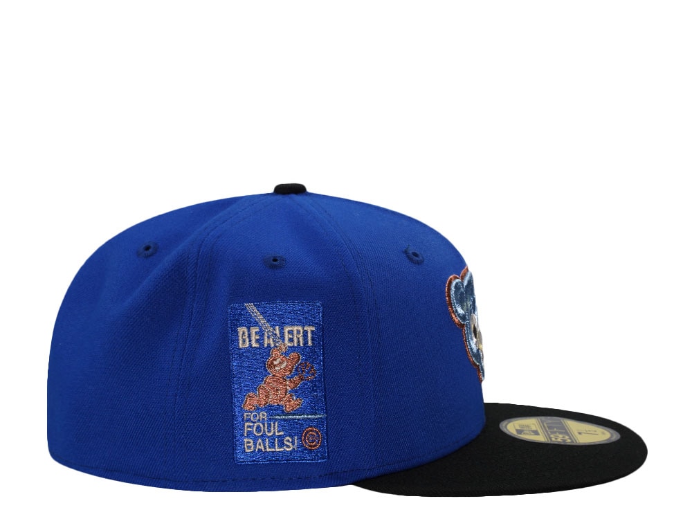 New Era Chicago Cubs Be Alert Blue Two Tone Throwback Edition 59Fifty Fitted Hat