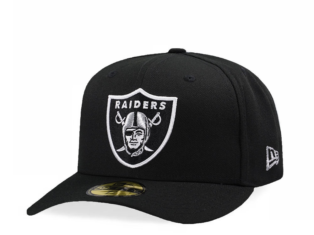 New Era Las Vegas Raiders Black Classic Edition Pre Curved 59Fifty Fitted Hat