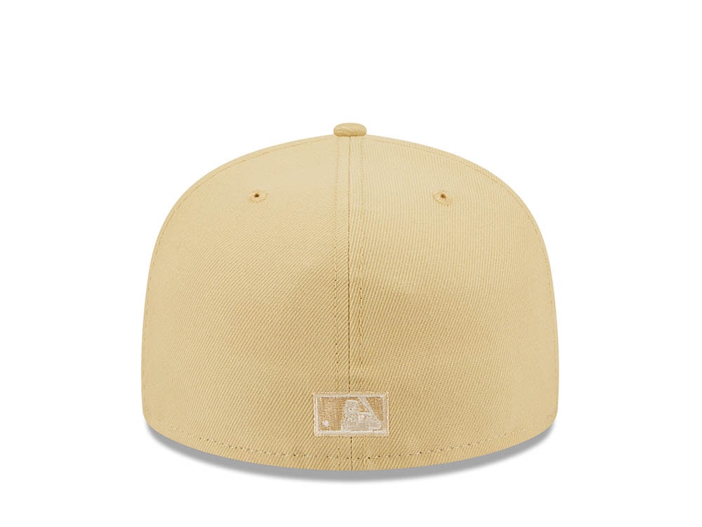 New Era Atlanta Braves 150th Anniversary Raffia Front Vegas Gold Edition 59Fifty Fitted Hat