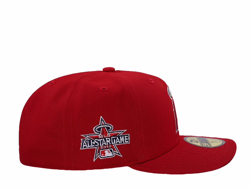 New Era Anaheim Angels All Star Game 2010 Scarlet Red Prime Edition 59Fifty Pre Curved Fitted Hat