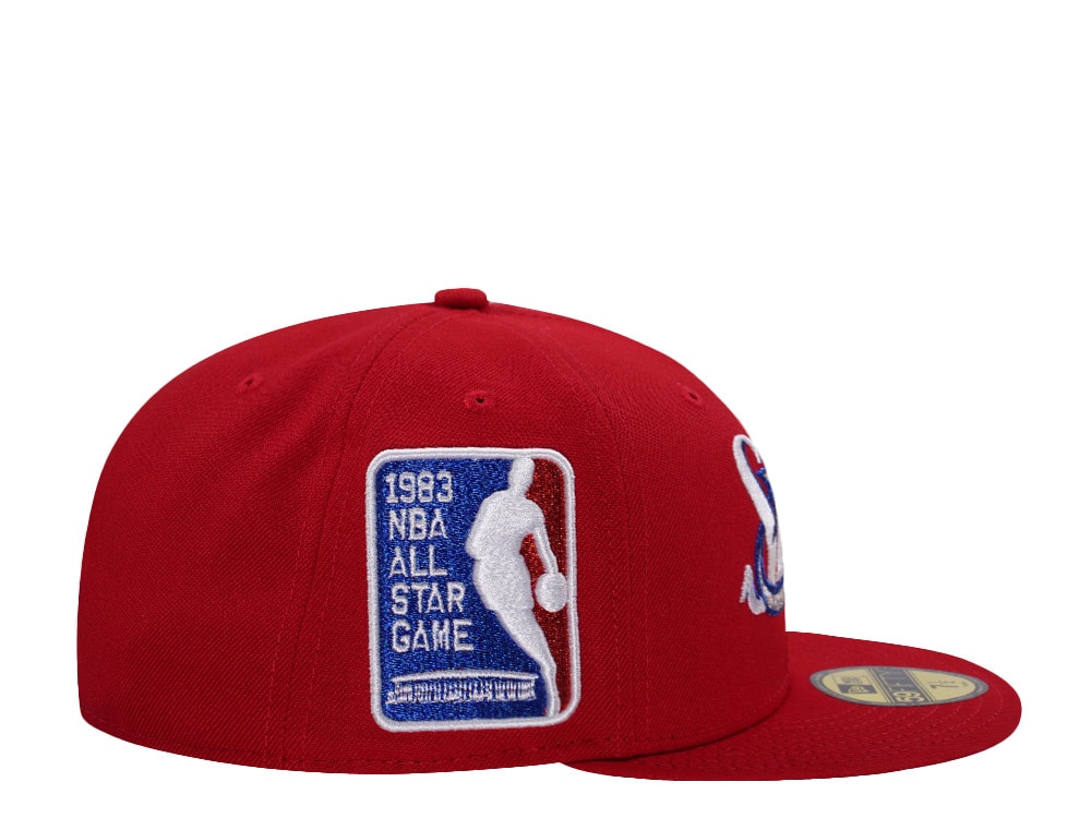 New Era Philadelphia 76ers All Star Game 1983 Scarlet Prime Edition 59Fifty Fitted Hat