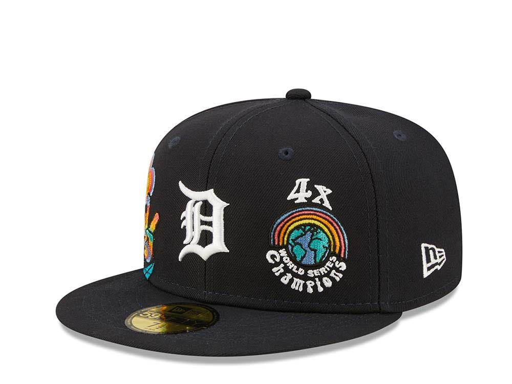 New Era Detroit Tigers 4x World Series Champions - Navy Groovy Edition 59Fifty Fitted Hat