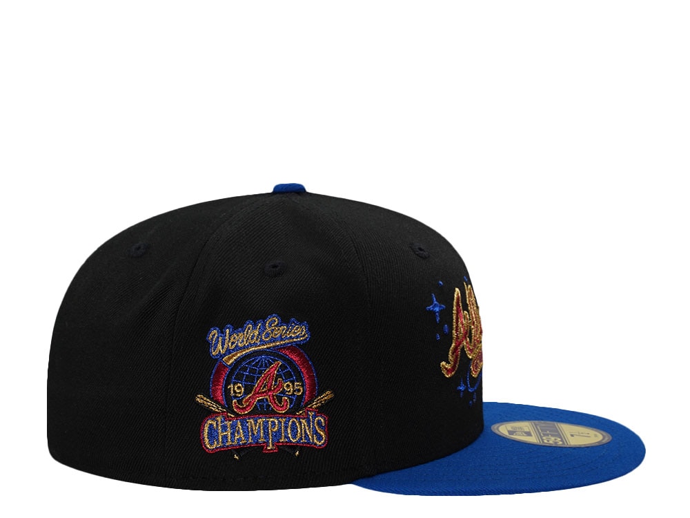 New Era Atlanta Braves World Series Champions 1995 Black Two Tone Edition 59Fifty Fitted Hat
