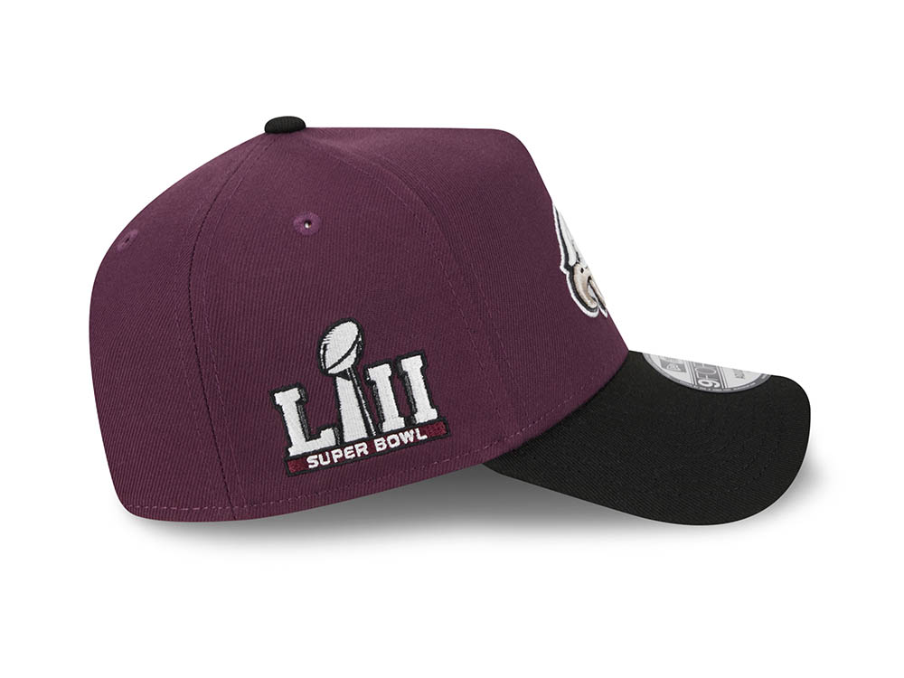 New Era Philadelphia Eagles Super Bowl LII Two Tone Plum 9Forty A Frame Snapback Hat