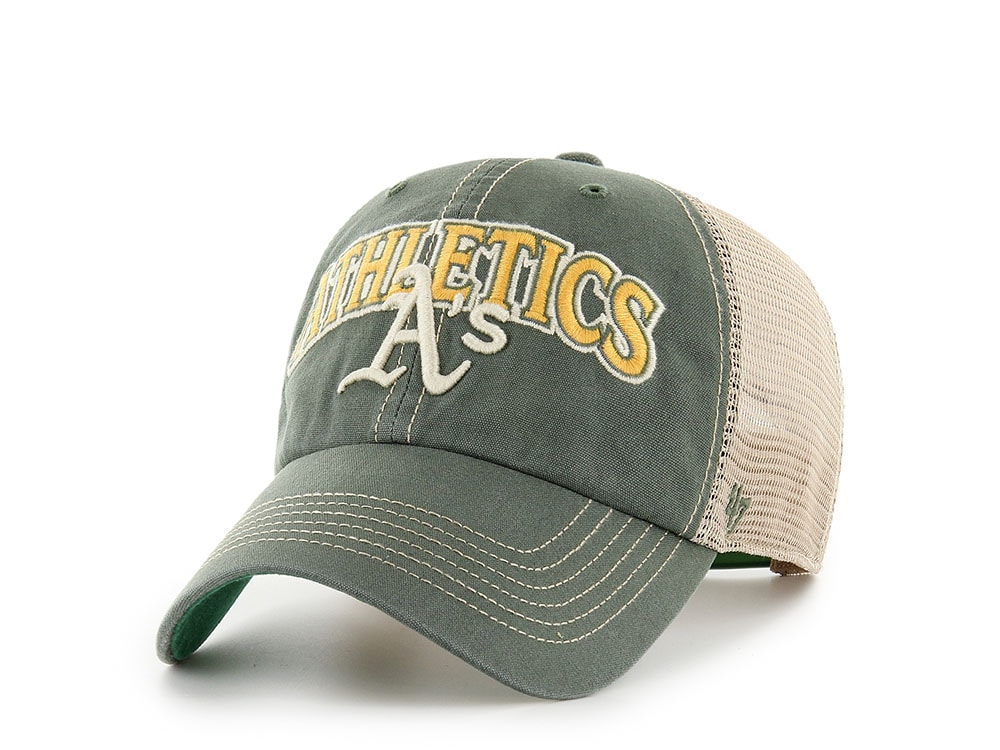 47Brand Oakland Athletics Bottle Green Tuscloosa Edition Trucker Clean Up Snapback Hat