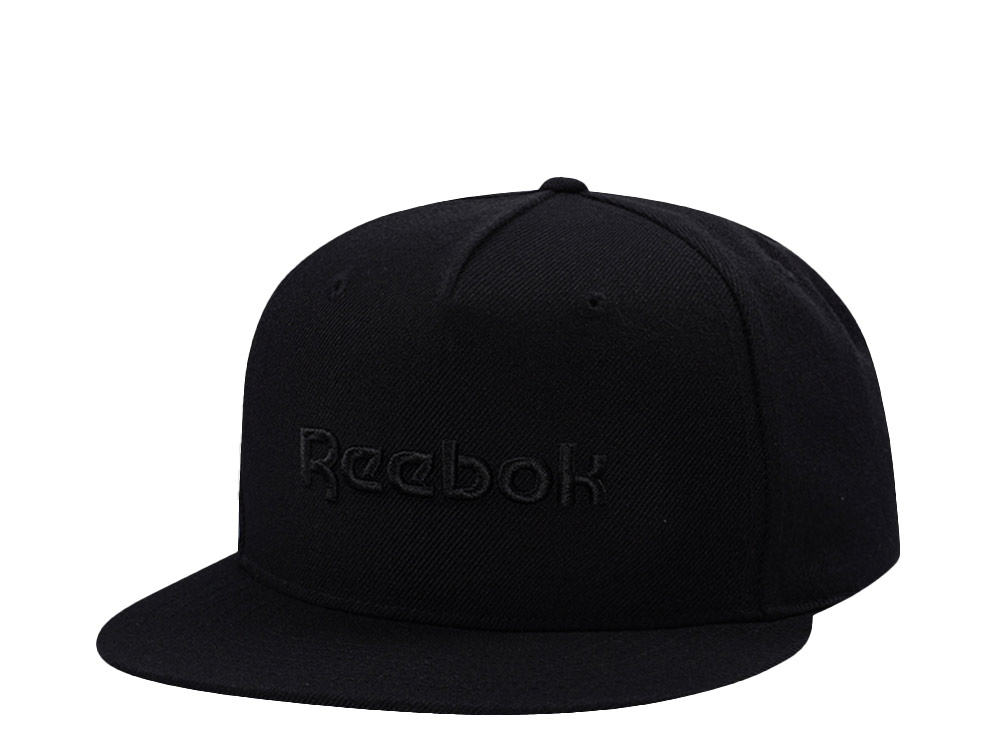 Reebok Text Logo Black Strapback Hat