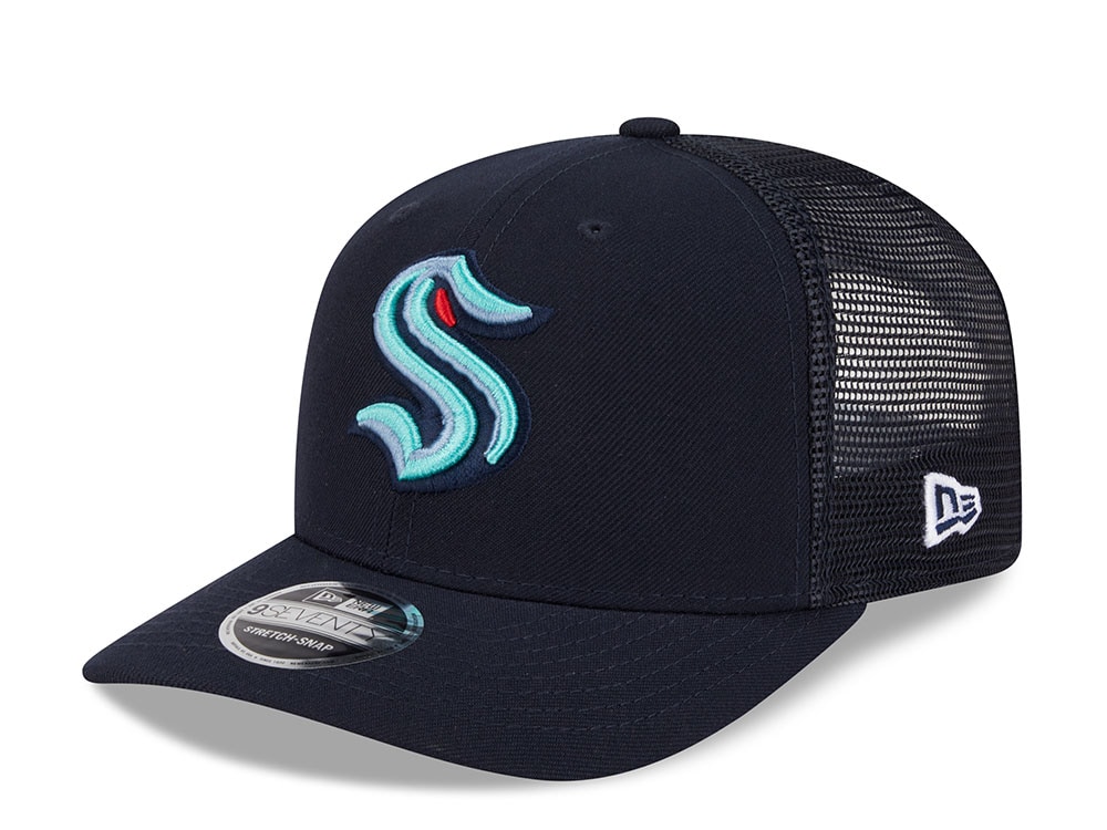 New Era Seattle Kraken Navy Edition 9Seventy Trucker Snapback Hat