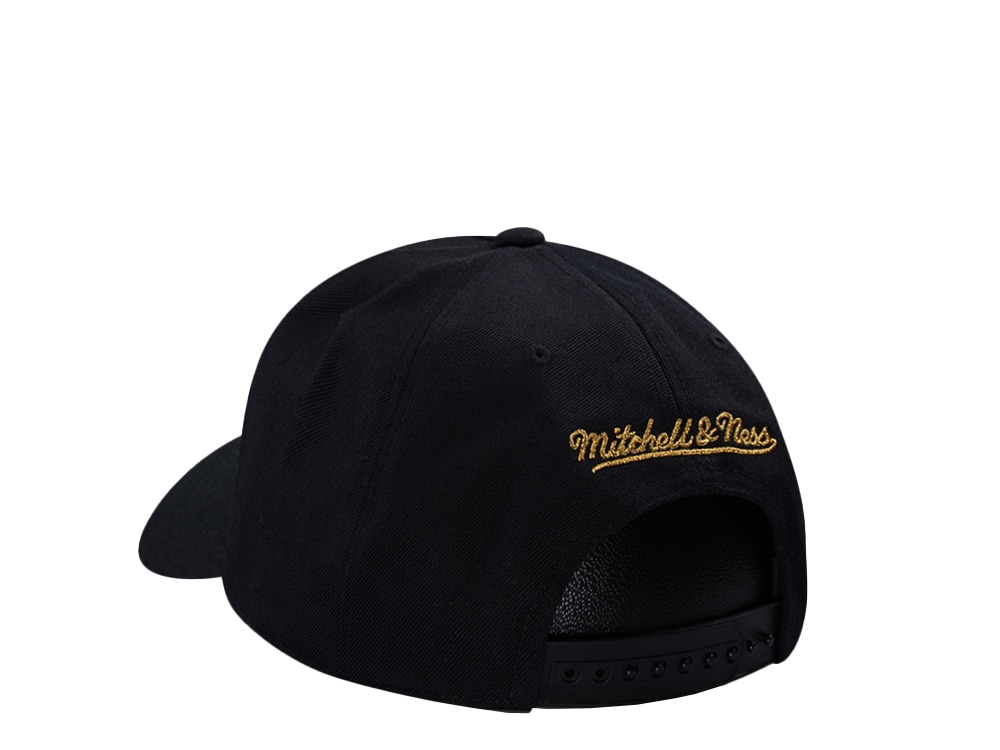 Mitchell & Ness Los Angeles Lakers Black Gold Edition Pro Pinch Fit Snapback Hat
