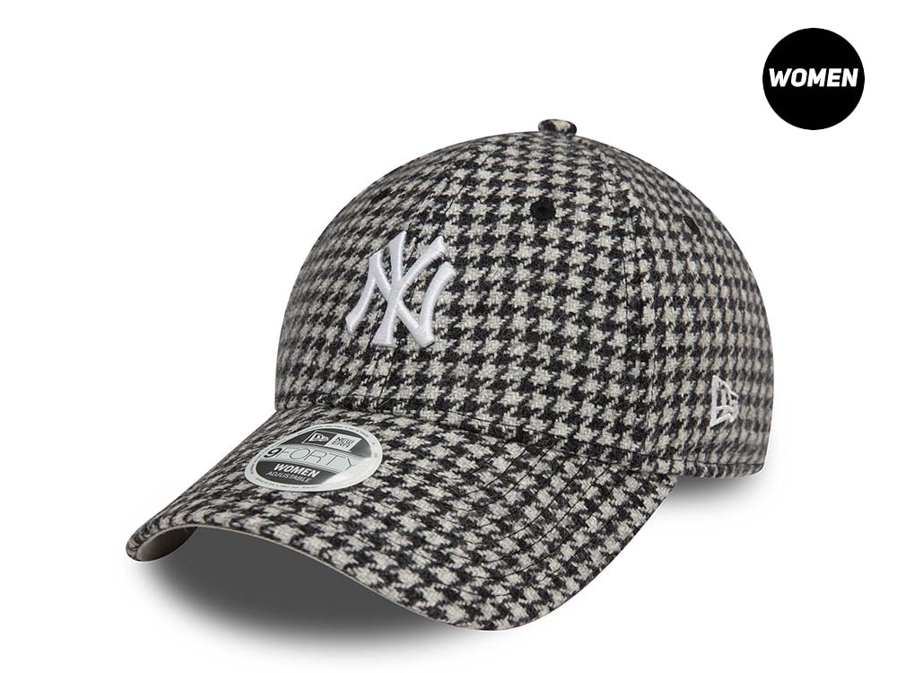 New Era New York Yankees Houndstooth Black Womens 9Forty Snapback