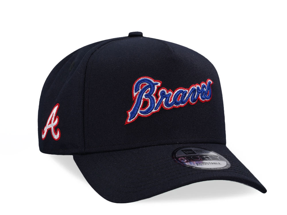 New Era Atlanta Braves Black Classic Two Tone 9Forty A Frame Snapback Hat