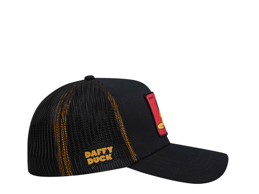 Capslab Looney Tunes Daffy Duck Black Trucker Snapback Hat