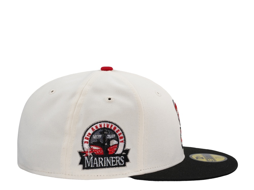 New Era Seattle Mariners 30th Anniversary Spiral Chrome Two Tone Horror Edition 59Fifty Fitted Hat