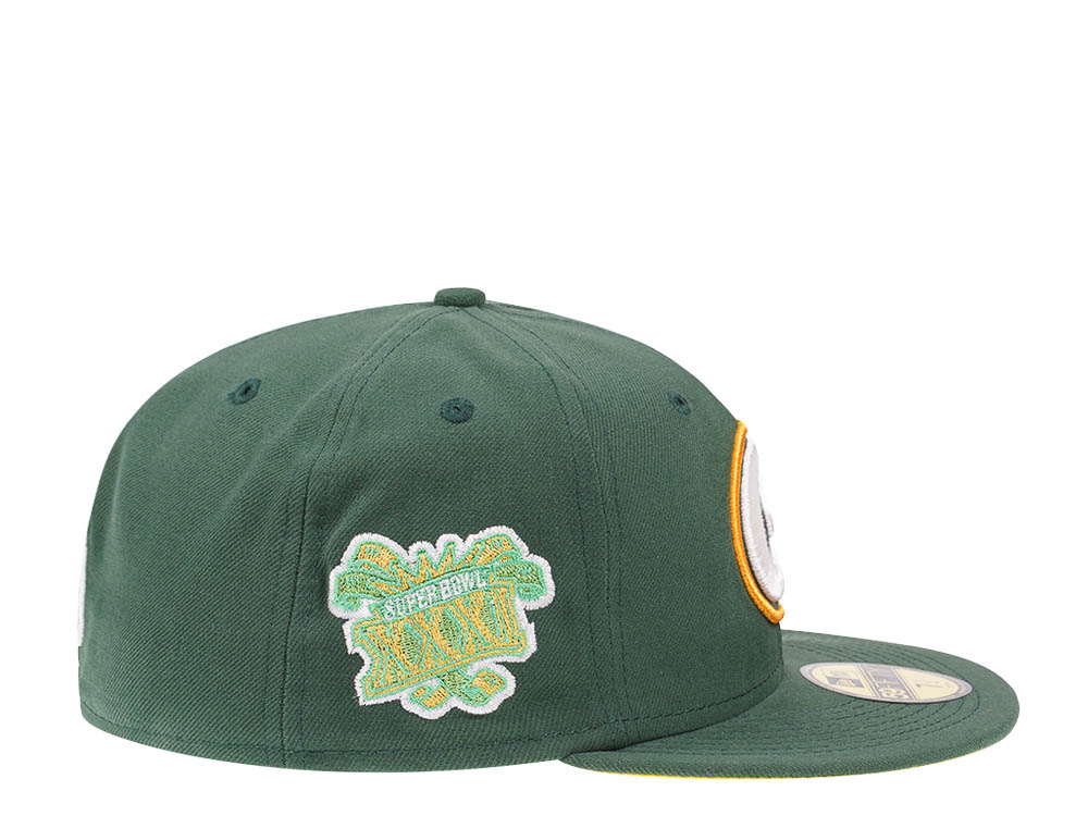 New Era Green Bay Packers Citruspop Patch Super Bowl XXXI 59fifty Fitted Hat