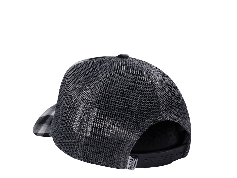 Von Dutch Square Patch Black White Trucker Snapback Hat