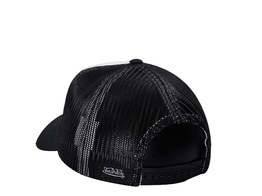 Von Dutch Eye Black And White Trucker Edition Snapback Hat