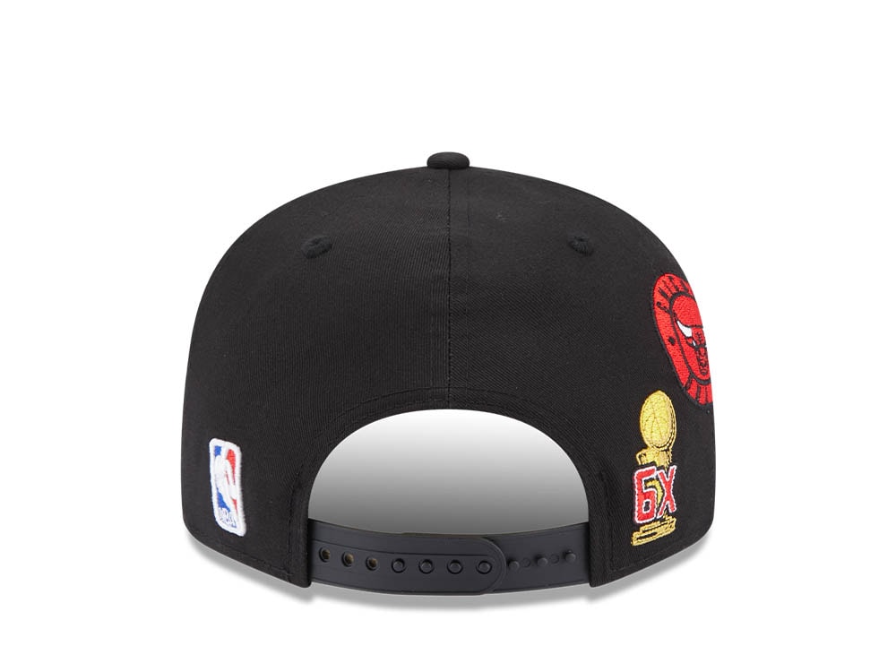 New Era Chicago Bulls 6x NBA Champions Black 9Fifty Snapback Hat