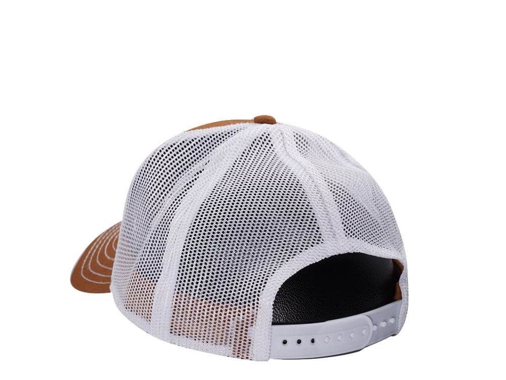 John Deere Logo Brown Trucker Snapback Hat