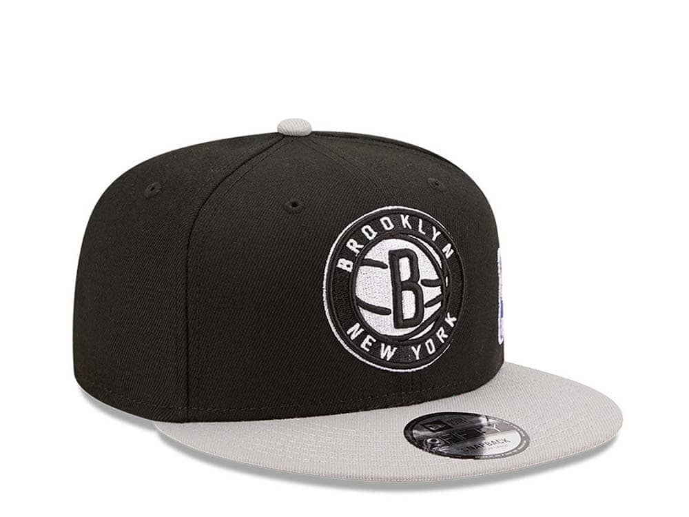 New Era Brooklyn Nets Team Arch Gray and Black 9Fifty Snapback Hat