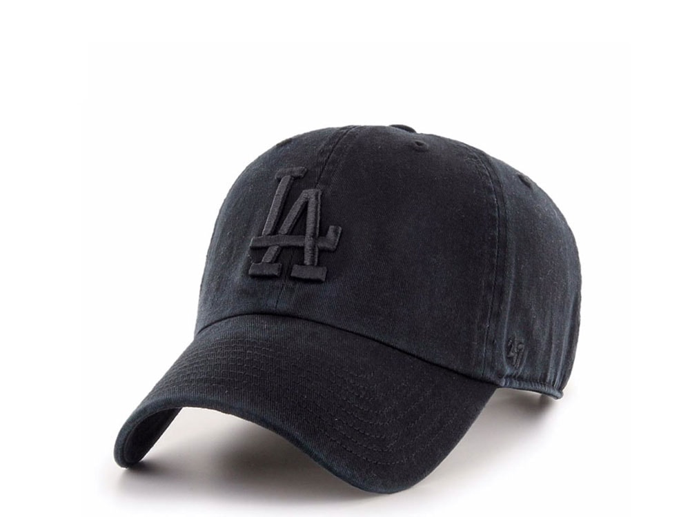 47brand Los Angeles Dodgers Black Edition Clean up Strapback Hat