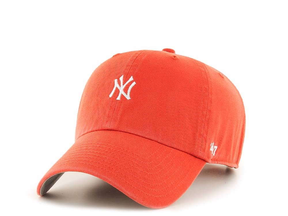 47Brand New York Yankees Orange Base Runner Clean up Strapback Hat