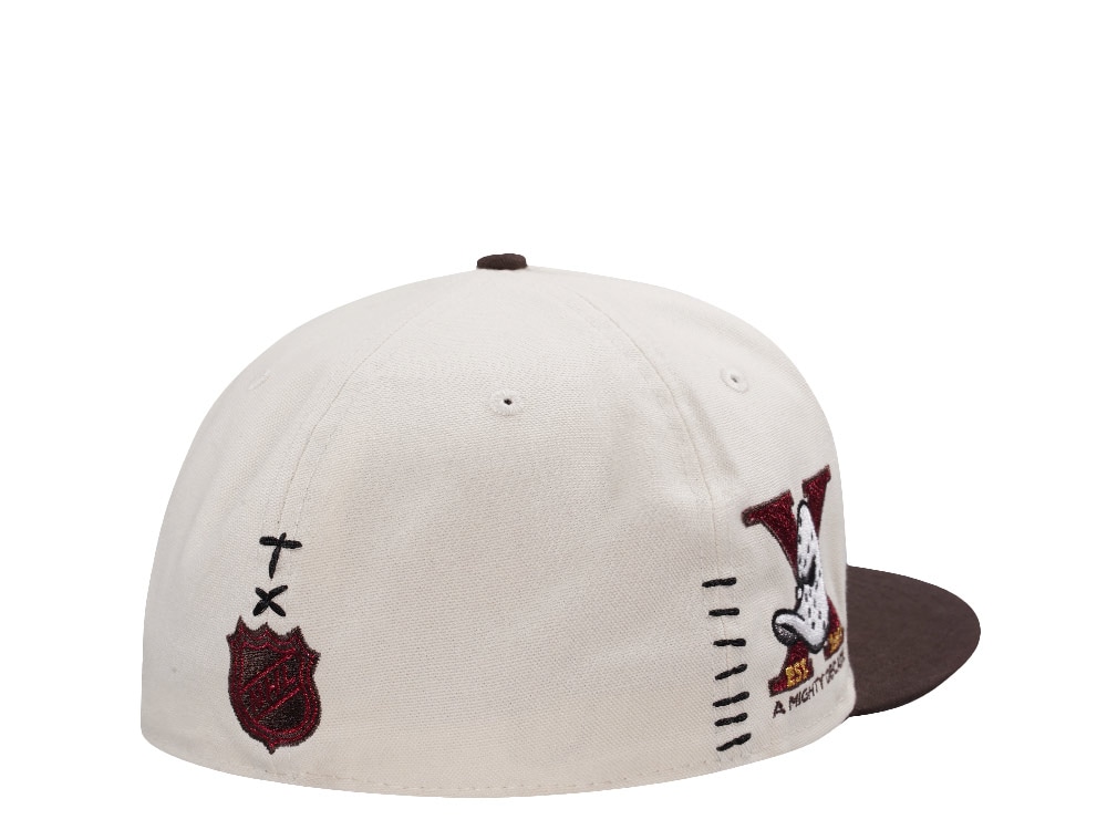 New Era Anaheim Ducks 10th Anniversary Canvas Chrome Two Tone Horror Edition 59Fifty Fitted Hat