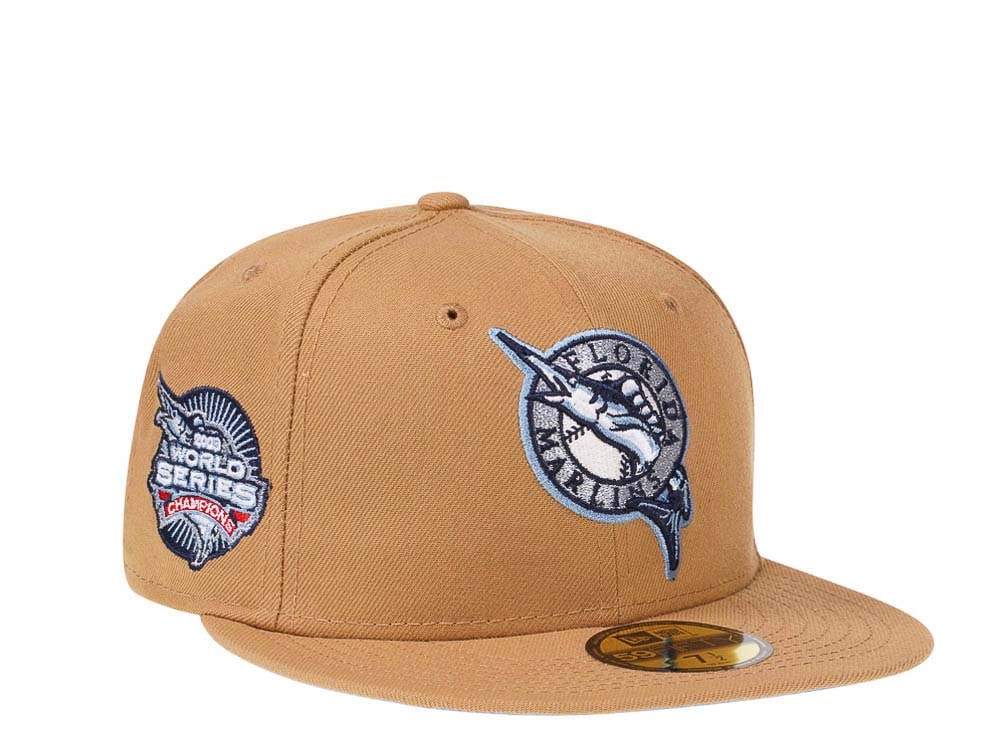 New Era Florida Marlins World Series 2003 Frozen Wheat Edition 59Fifty Fitted Hat