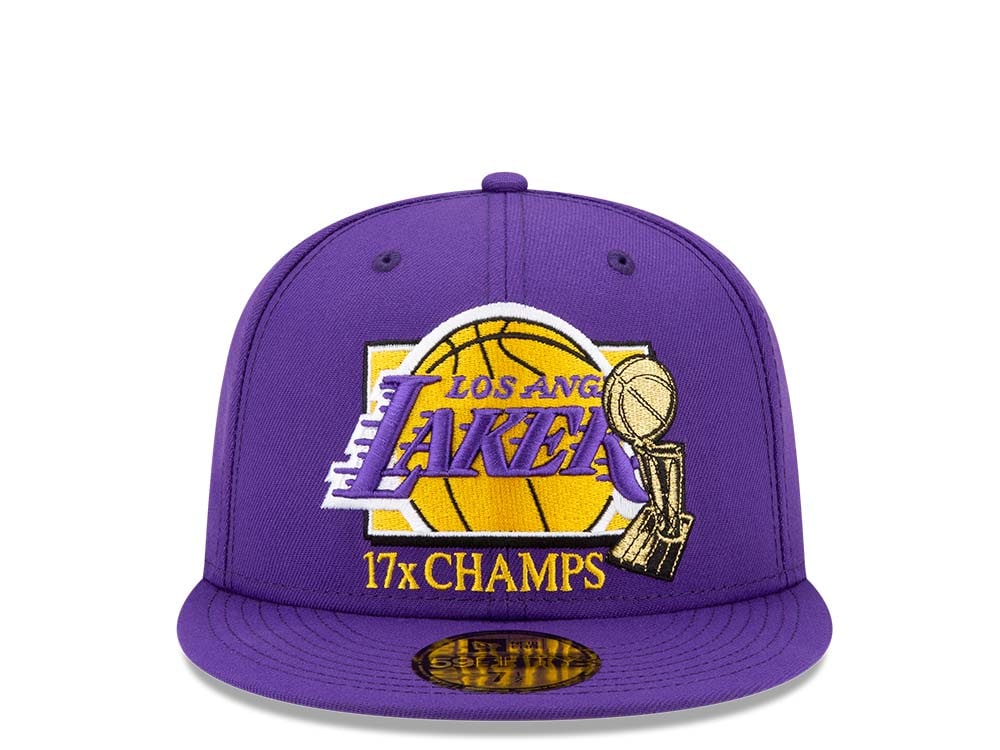 New Era Los Angeles Lakers 17x Champs Purple 59Fifty Fitted Hat