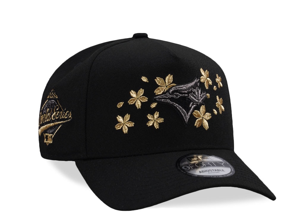 New Era Toronto Blue Jays World Series 1993 Sakura Black Prime Edition 9Forty A Frame Snapback Hat