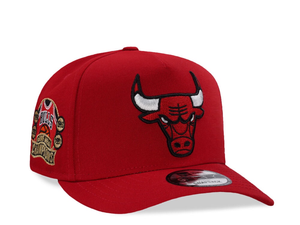 New Era Chicago Bulls NBA Champions 1996 Red Prime Edition 9Fifty A Frame Snapback Hat