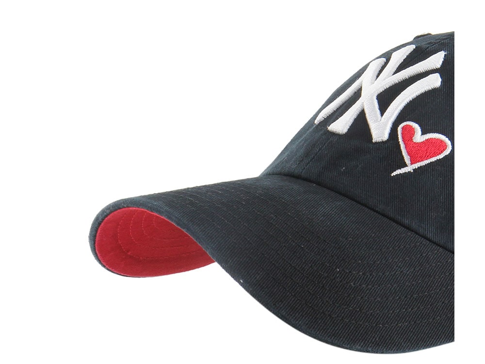 47 Brand New York Yankees Heart Icon Navy Clean Up Strapback Hat
