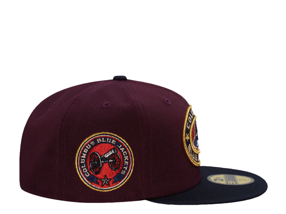 New Era Columbus Blue Jackets Maroon Two Tone Edition 59Fifty Fitted Hat