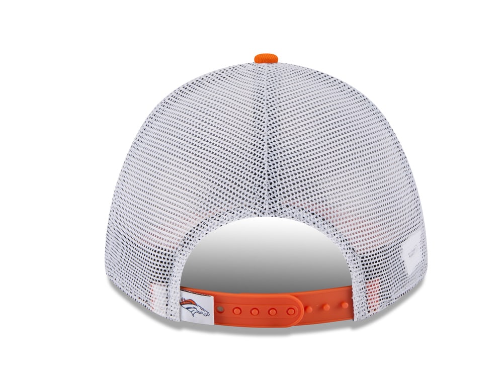 New Era Denver Broncos Official Team Color Edition 9Forty M Crown A Frame Trucker Snapback Hat