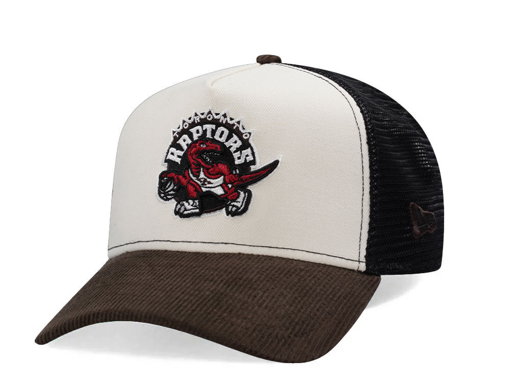 New Era Toronto Raptors Corduroy Trucker Edition 9Forty A Frame Snapback Hat
