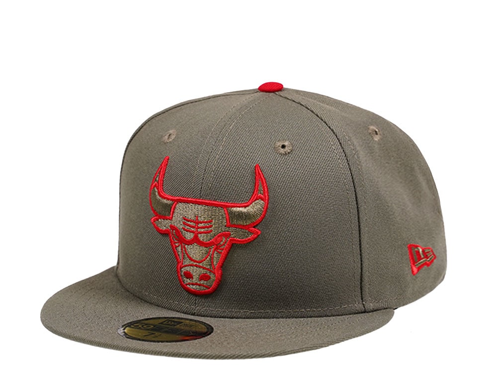 New Era Chicago Bulls Hot and Spicy Olive Edition 59Fifty Fitted Hat