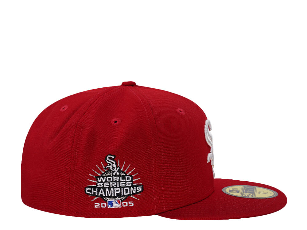 New Era Chicago White Sox World Series Champions 2005 Scarlet Prime Edition 59Fifty Fitted Hat