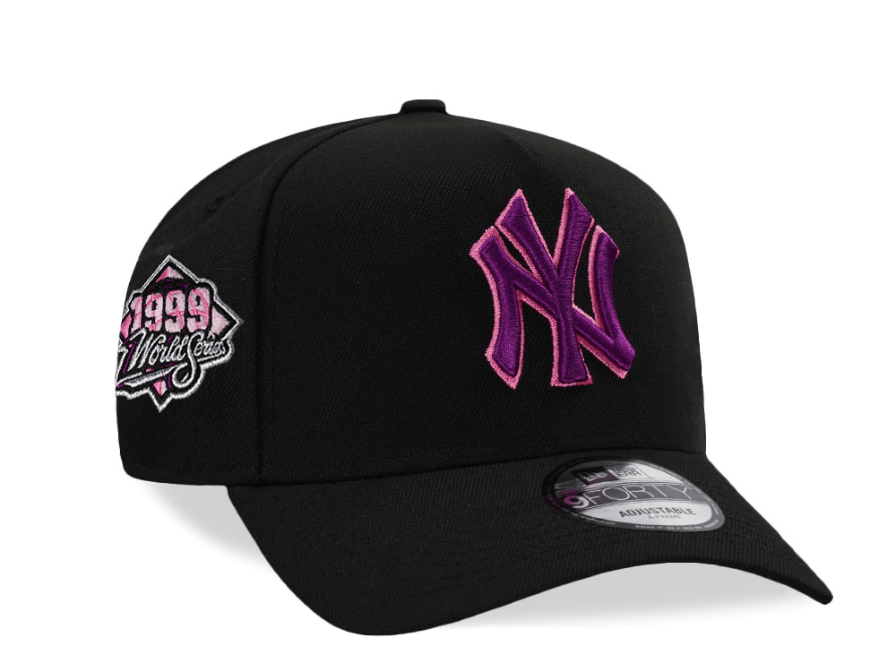 New Era New York Yankees World Series 1999 Magenta Black Prime Edition 9Forty A Frame Snapback Hat