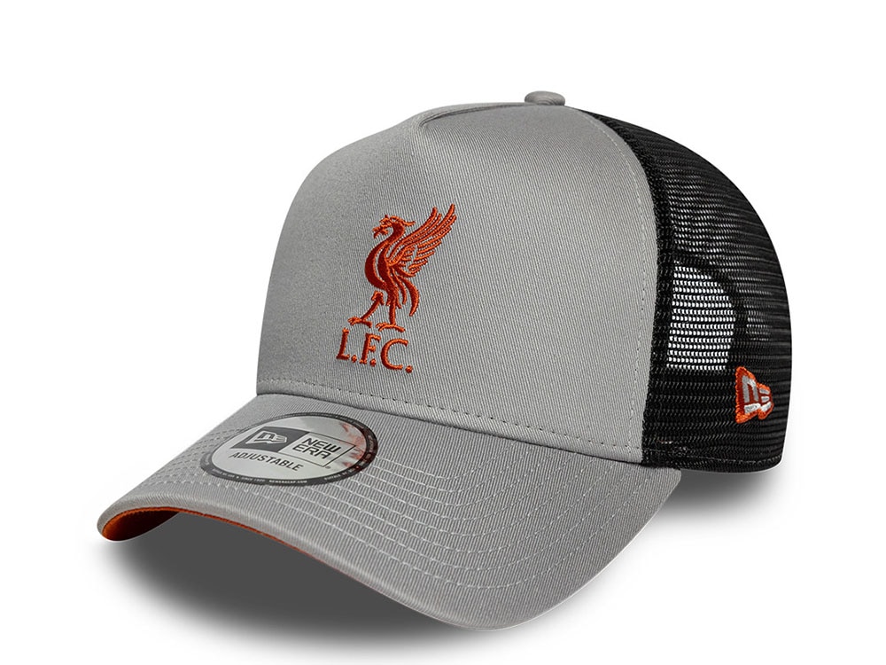 New Era Liverpool Fc Seasonal Gray Edition 9Forty A Frame Trucker Snapback Hat