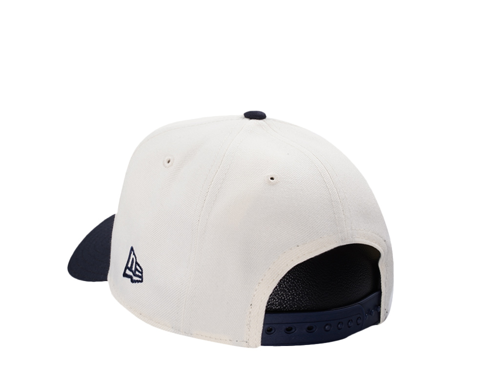 New Era New York Yankees Micro Script Chrome Navy Two Tone Edition 9Forty A Frame Snapback Hat