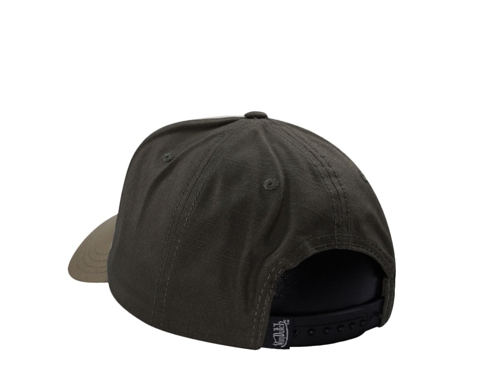 Von Dutch Oval Patch Dark Green Edition Snapback Hat
