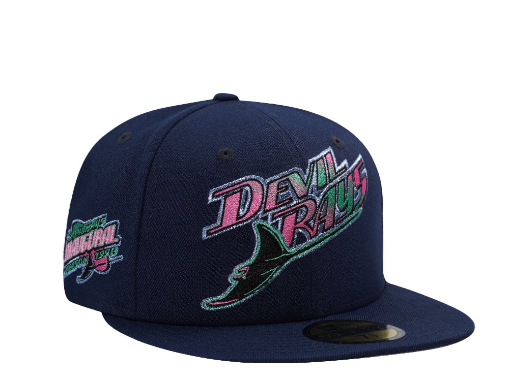 New Era Tampa Bay Rays Inaugural Season Ocean Blue Prime Edition 59Fifty Fitted Hat