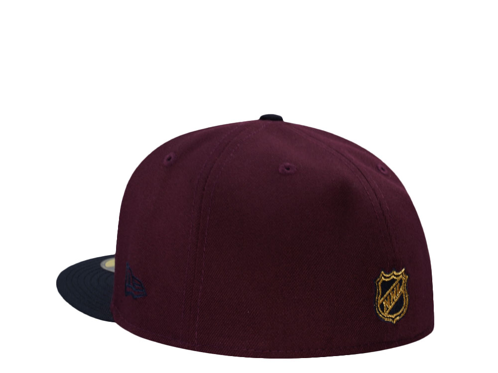 New Era Columbus Blue Jackets Maroon Two Tone Edition 59Fifty Fitted Hat