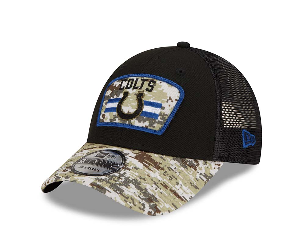New Era Indianapolis Colts Salute to Service 21 9Forty Trucker Snapback Hat