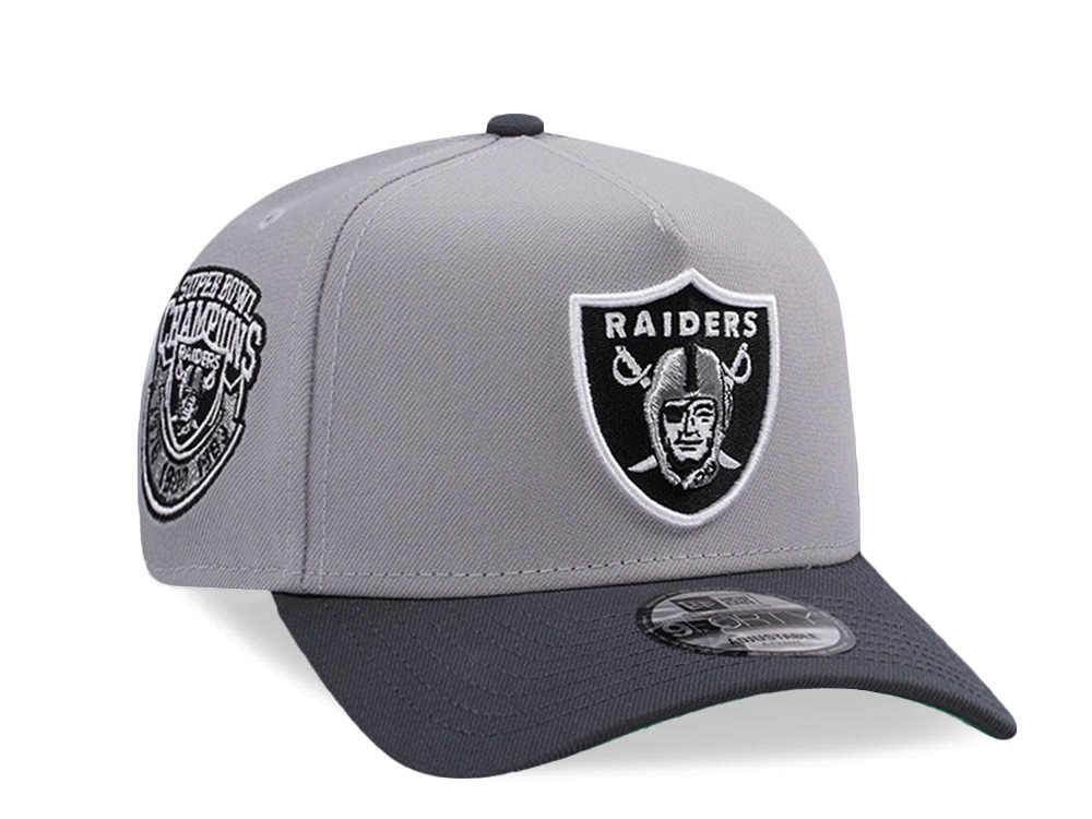New Era Las Vegas Raiders Super Bowl Champions Gray Two Tone Edition 9Forty A Frame Snapback Hat