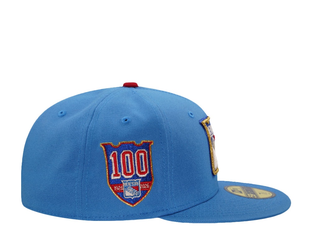 New Era New York Rangers 100th Anniversary Blue Prime Edition 59Fifty Fitted Hat
