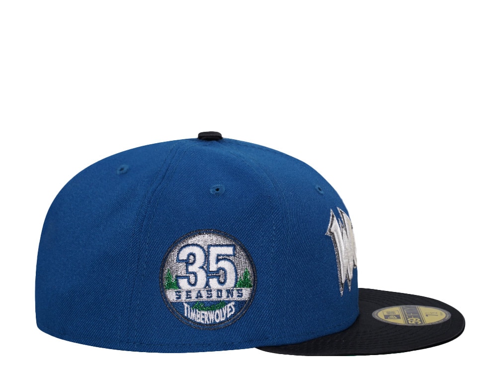 New Era Minnesota Timberwolves 35 Seasons Legend Satin Brime Two Tone Edition 59Fifty Fitted Hat