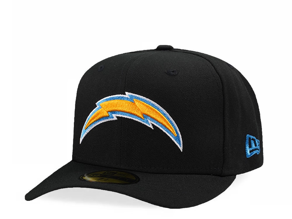 New Era Los Angeles Chargers Black Classic Edition Pre Curved 59Fifty Fitted Hat