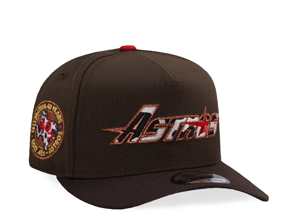 New Era Houston Astros 40th Anniversary Walnut Two Tone Edition 9Fifty A Frame Snapback Hat