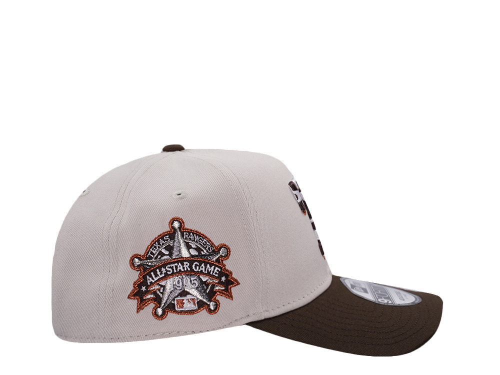 New Era Texas Rangers All Star Game 1995 Chrome Two Tone Edition 9Forty A Frame Snapback Hat